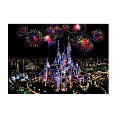 27 Designs Newest Rainbow City Night Painting Sketch Pad Handmade Art Color Changing Magic Scratch Art Paper with Pens and Brush