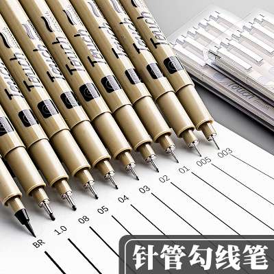 Markers Set Micron Pen Soft Brush Drawing Painting Waterproof Pen 005 01 02 03 04 05 08 1.0 2.0 3.0 Brush Art Markers